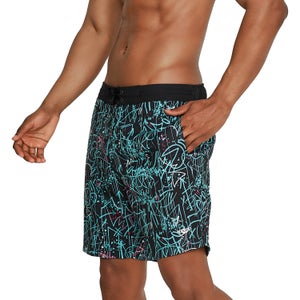 Men's Printed Bondi Basin 18" Boardshort Blue