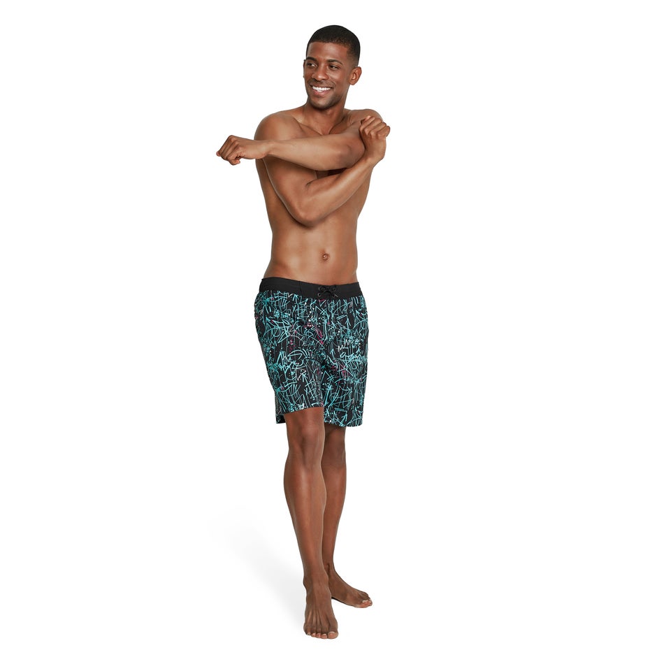 Men's Printed Bondi Basin 18" Boardshort Blue