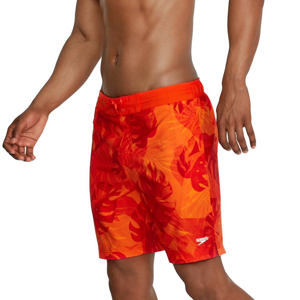 Men's Printed Bondi Basin Boardshort 18" Orange