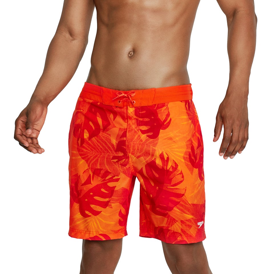 Men's Printed Bondi Basin Boardshort 18" Orange