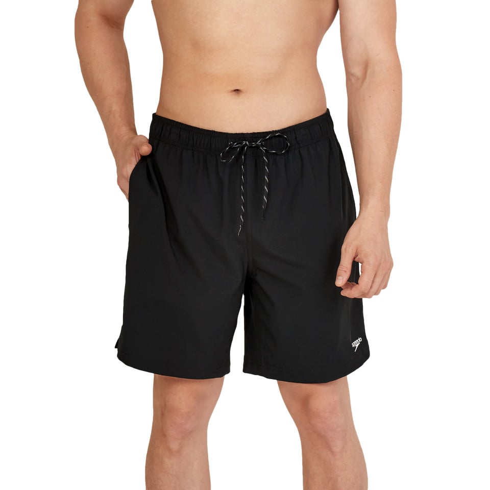Men's Solid Redondo Edge 18" Volley Swim Trunks Black