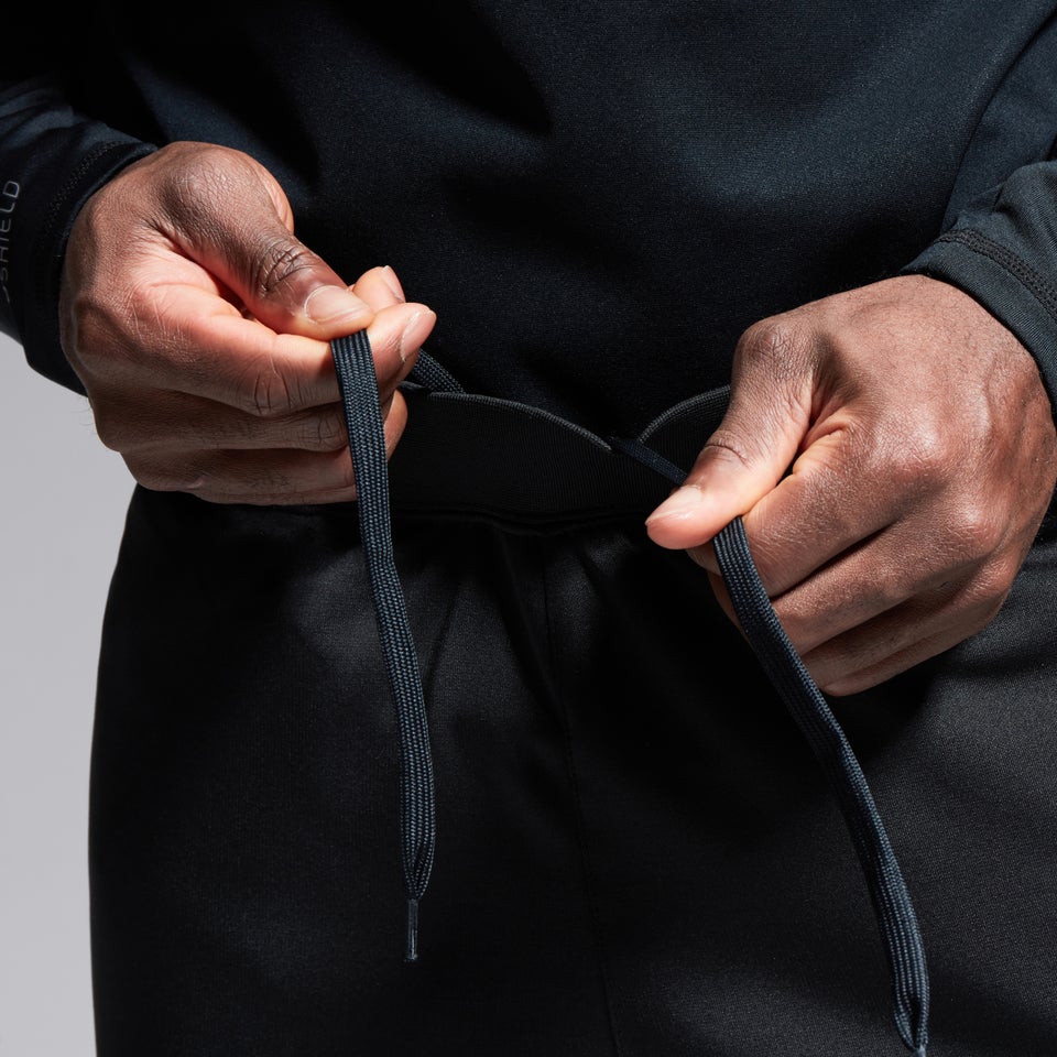 Mens Lightweight Fleece Jogger Black/Grey Black