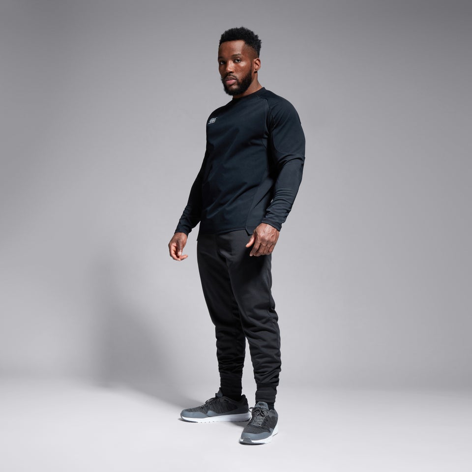 Mens Lightweight Fleece Jogger Black/Grey Black