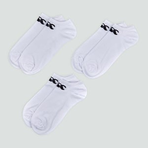 Adult Unisex Trainer Liners 3 Pack White/Black