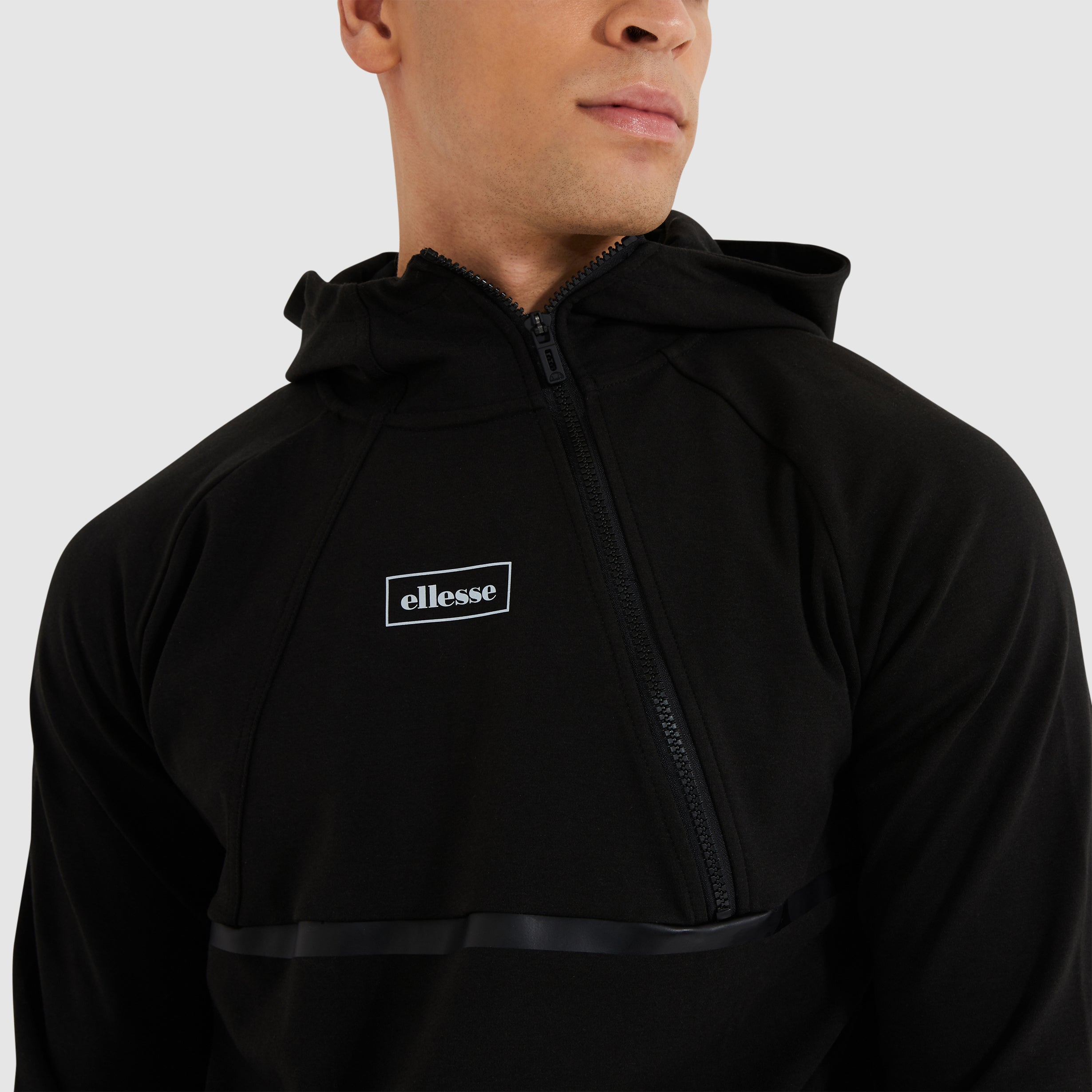Men's Matteori 1/2 Zip Hoody Black | ellesse UK