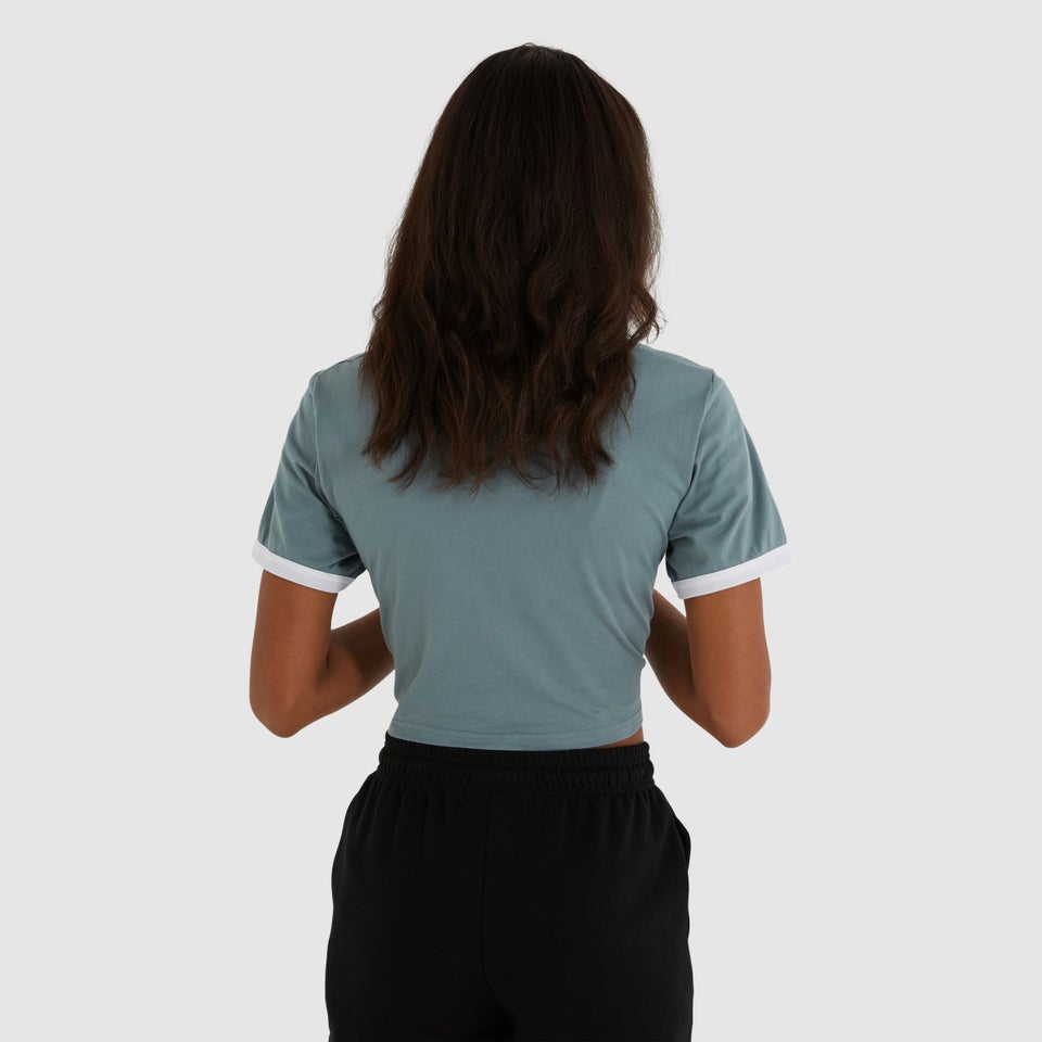 Bauchfreies T-Shirt Flide Grün für Damen