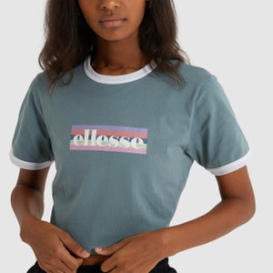 Bauchfreies T-Shirt Flide Grün für Damen