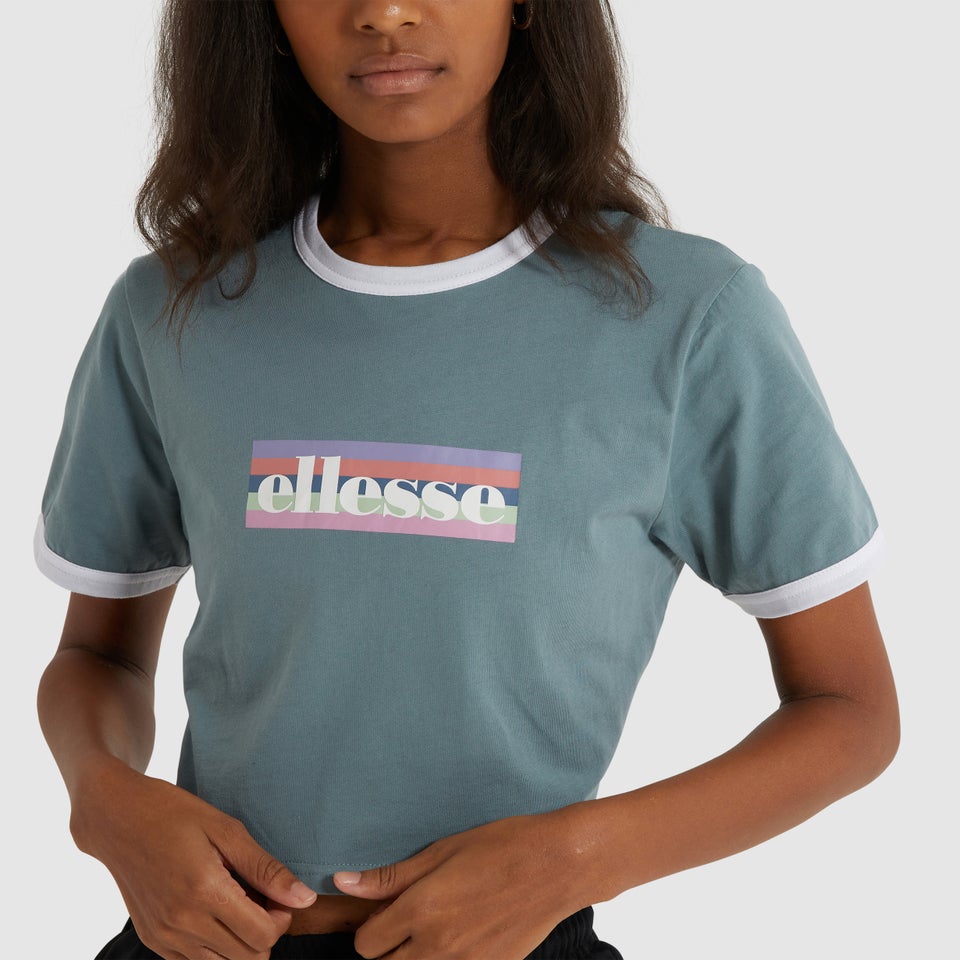 Bauchfreies T-Shirt Flide Grün für Damen