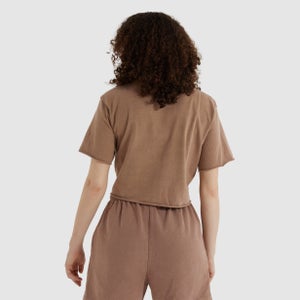 Bauchfreies T-Shirt Celesi Braun für Damen