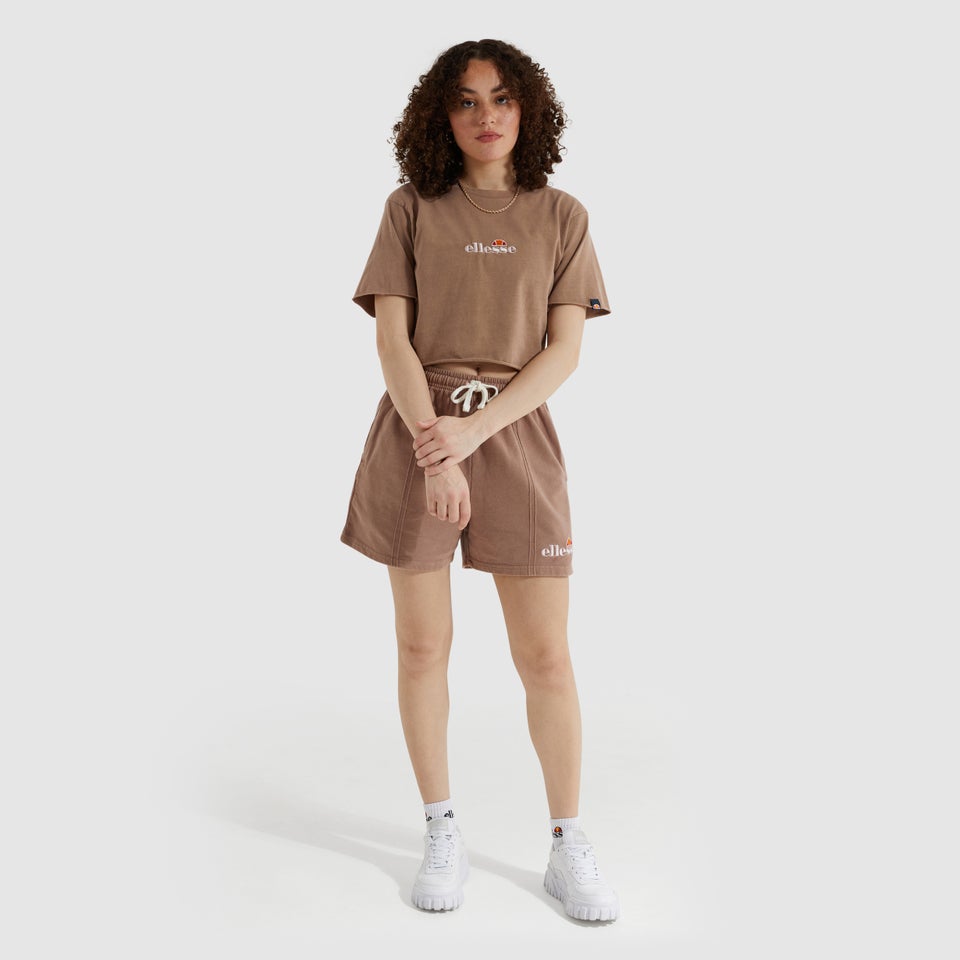 Bauchfreies T-Shirt Celesi Braun für Damen