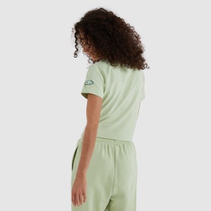 Bauchfreies T-Shirt Dropper Hellgrün für Damen