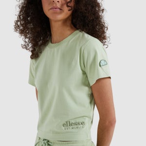 Bauchfreies T-Shirt Dropper Hellgrün für Damen