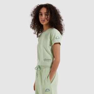 Bauchfreies T-Shirt Dropper Hellgrün für Damen