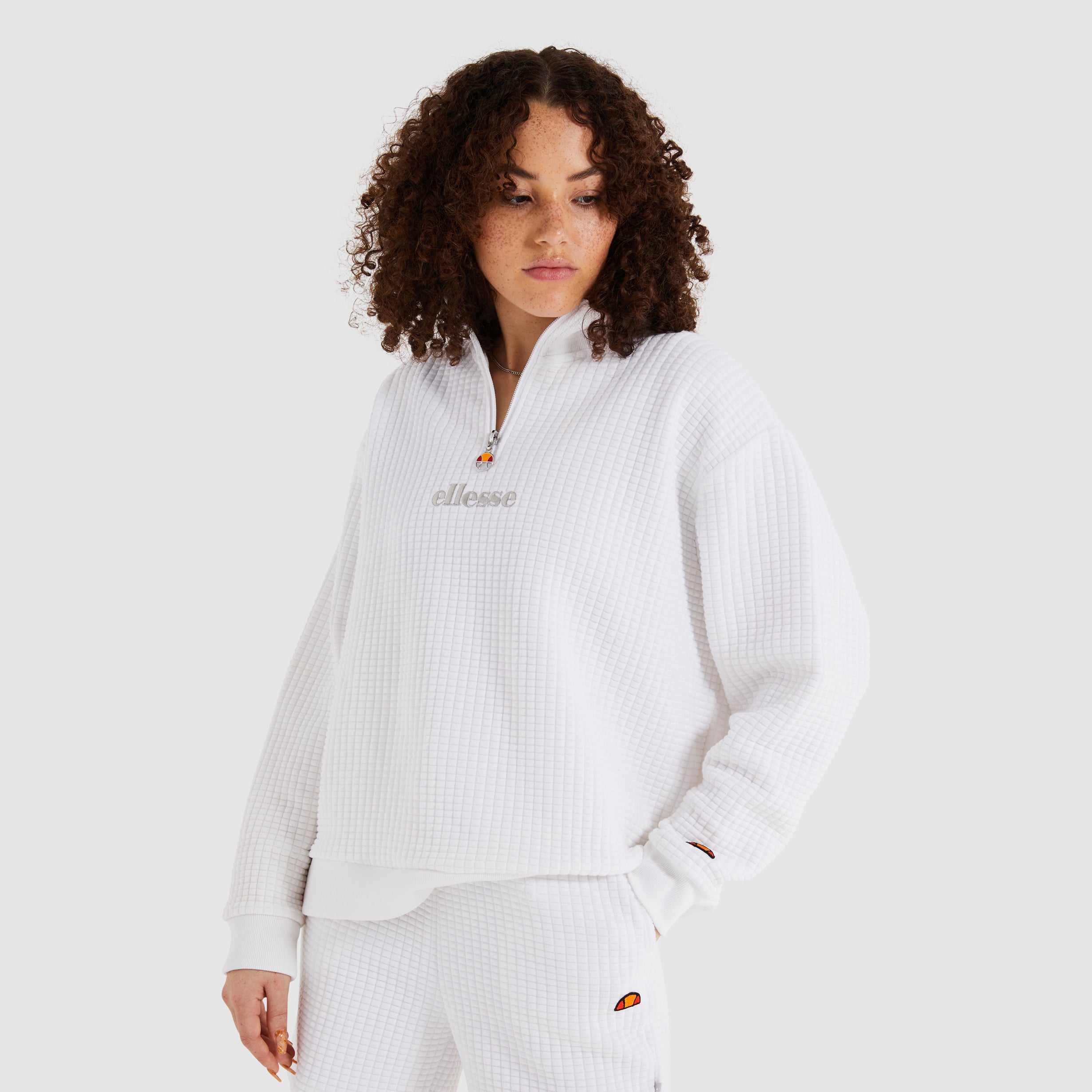 Women's Catic 1/2 Zip Track Top White | ellesse UK