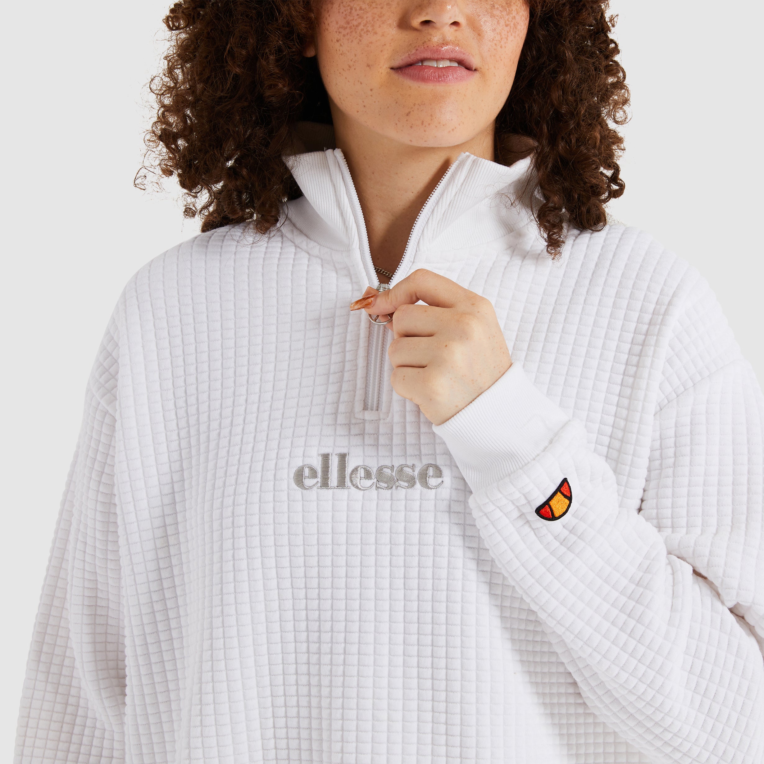 Women's Catic 1/2 Zip Track Top White | ellesse UK