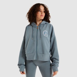 Bauchfreier Kapuzenpulli Parizes Grün für Damen