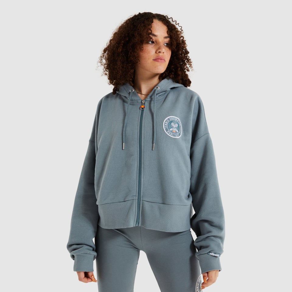 Bauchfreier Kapuzenpulli Parizes Grün für Damen