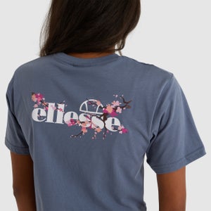 Bauchfreies T-Shirt Claudine Blau für Damen