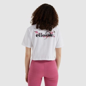 Bauchfreies T-Shirt Claudine Weiß für Damen