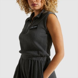 Tessuto Jumpsuit Schwarz für Damen