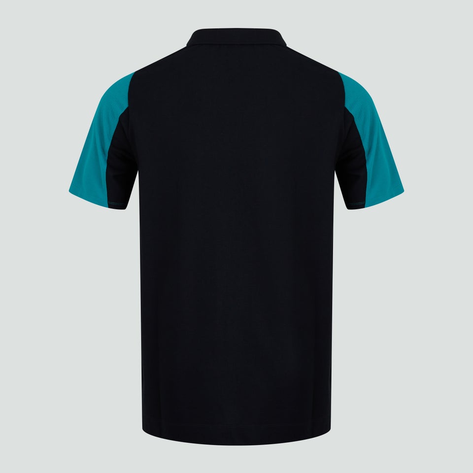 Mens Ireland Pique Polo Shirt Black/Green