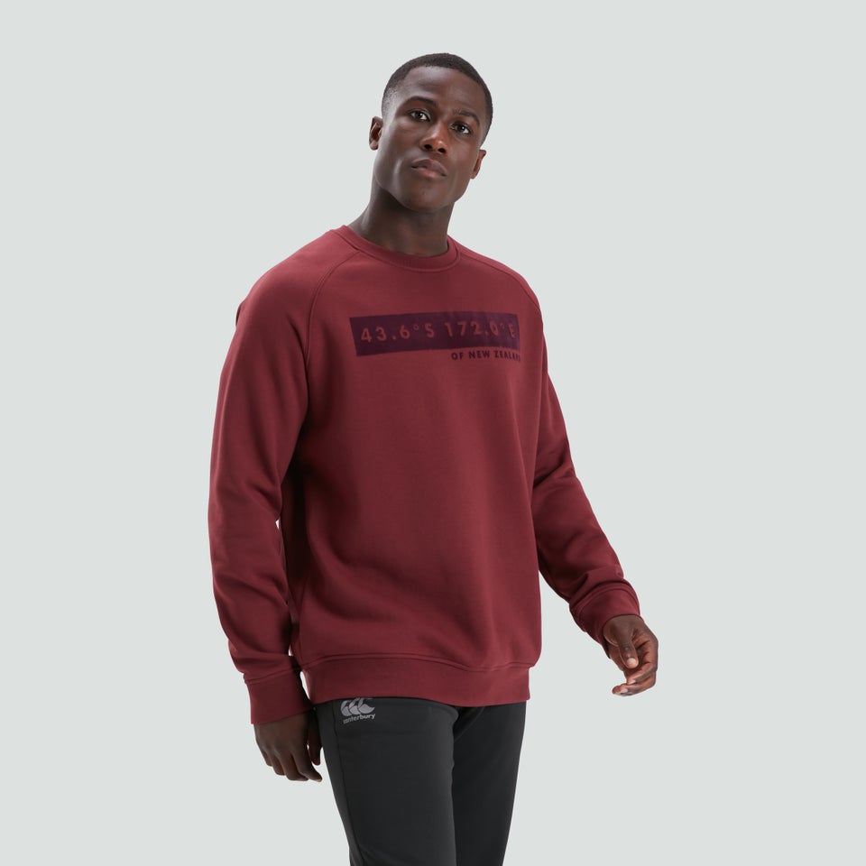 Mens Os Crewneck Sweat Shirt Brown