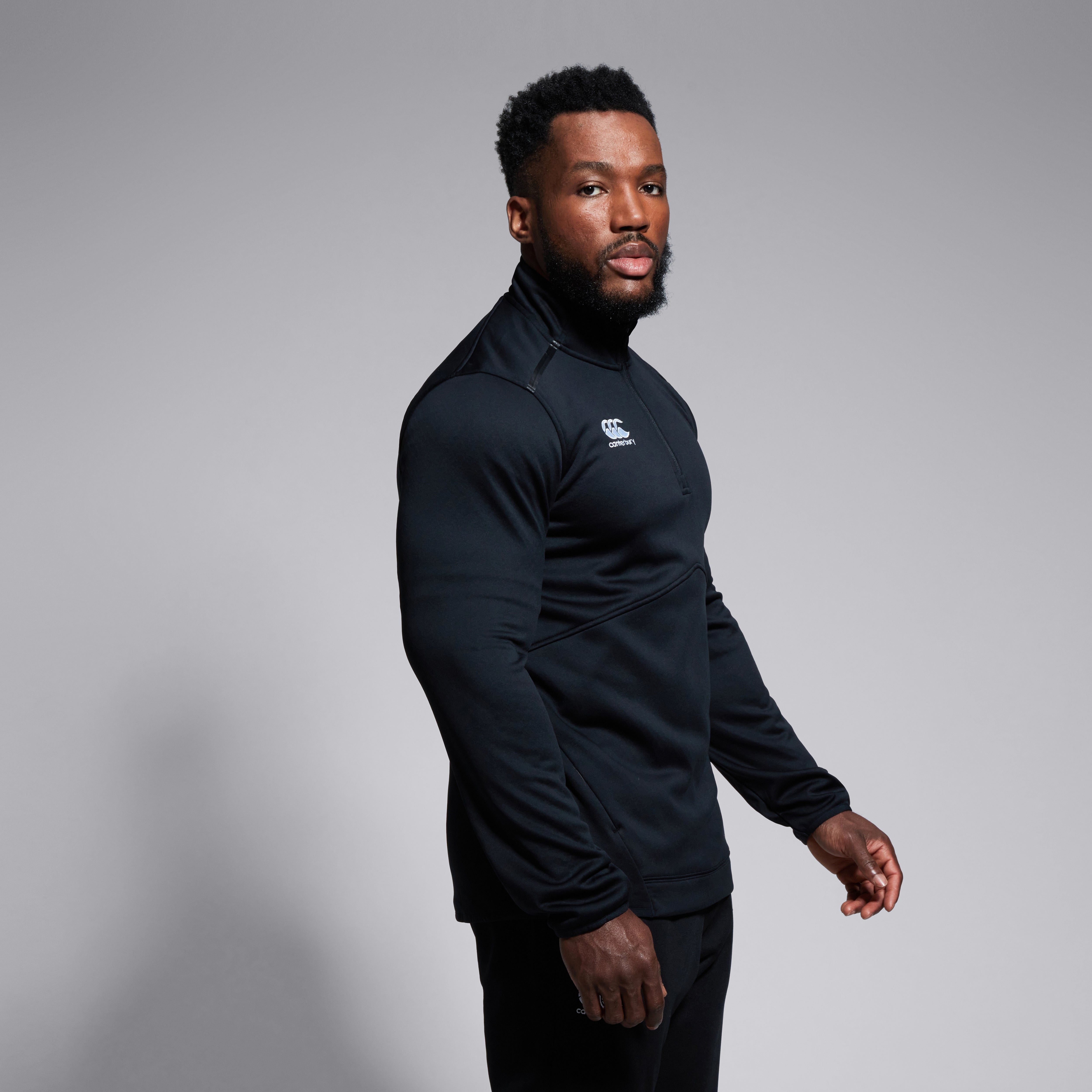 Mens Pro II 1/4 Zip Training Top Black | Canterbury