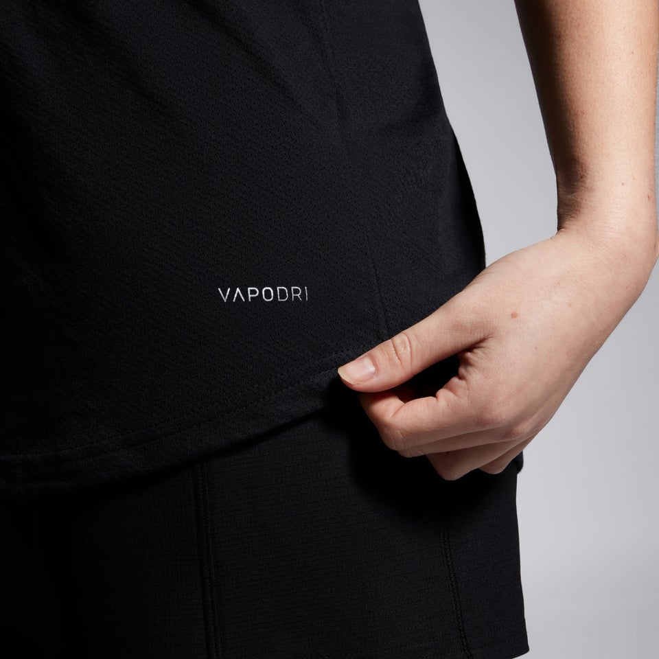 Womens Vapodri Short Sleeved Tempo Tee Black