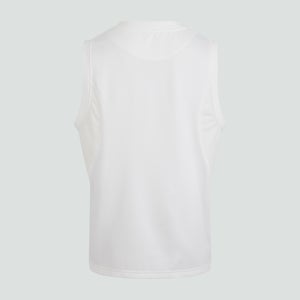 Mens Sleeveless Cricket Overshirt Cream