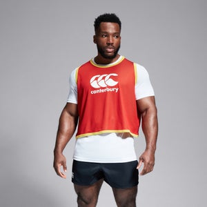 CANTERBURY REVERSIBLE BIB FLAG RED/YELLO - S