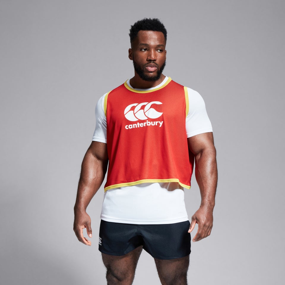 CANTERBURY REVERSIBLE BIB FLAG RED/YELLO