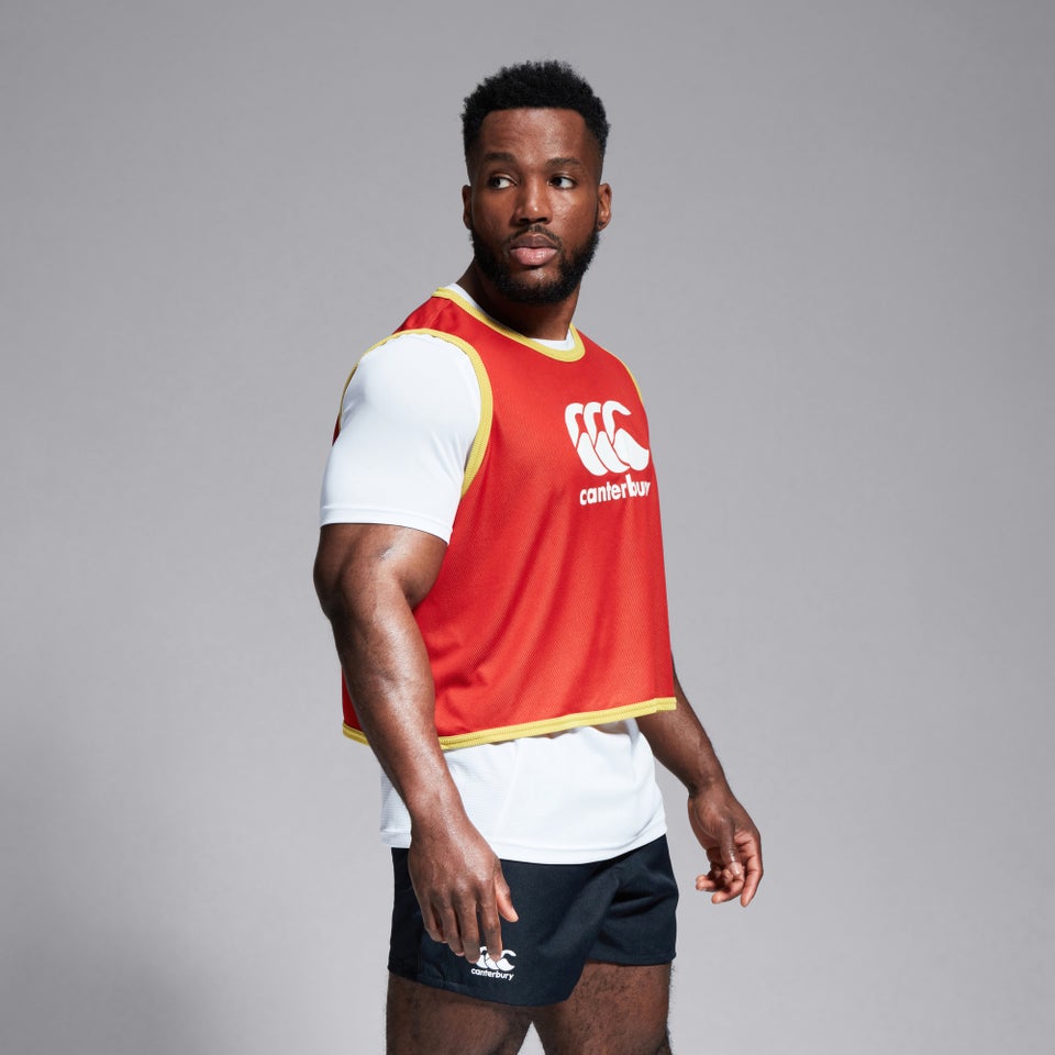 CANTERBURY REVERSIBLE BIB FLAG RED/YELLO