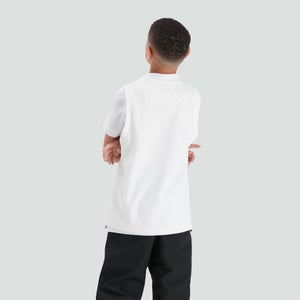 Junior Unisex Sleeveless Cricket Overshirt Cream