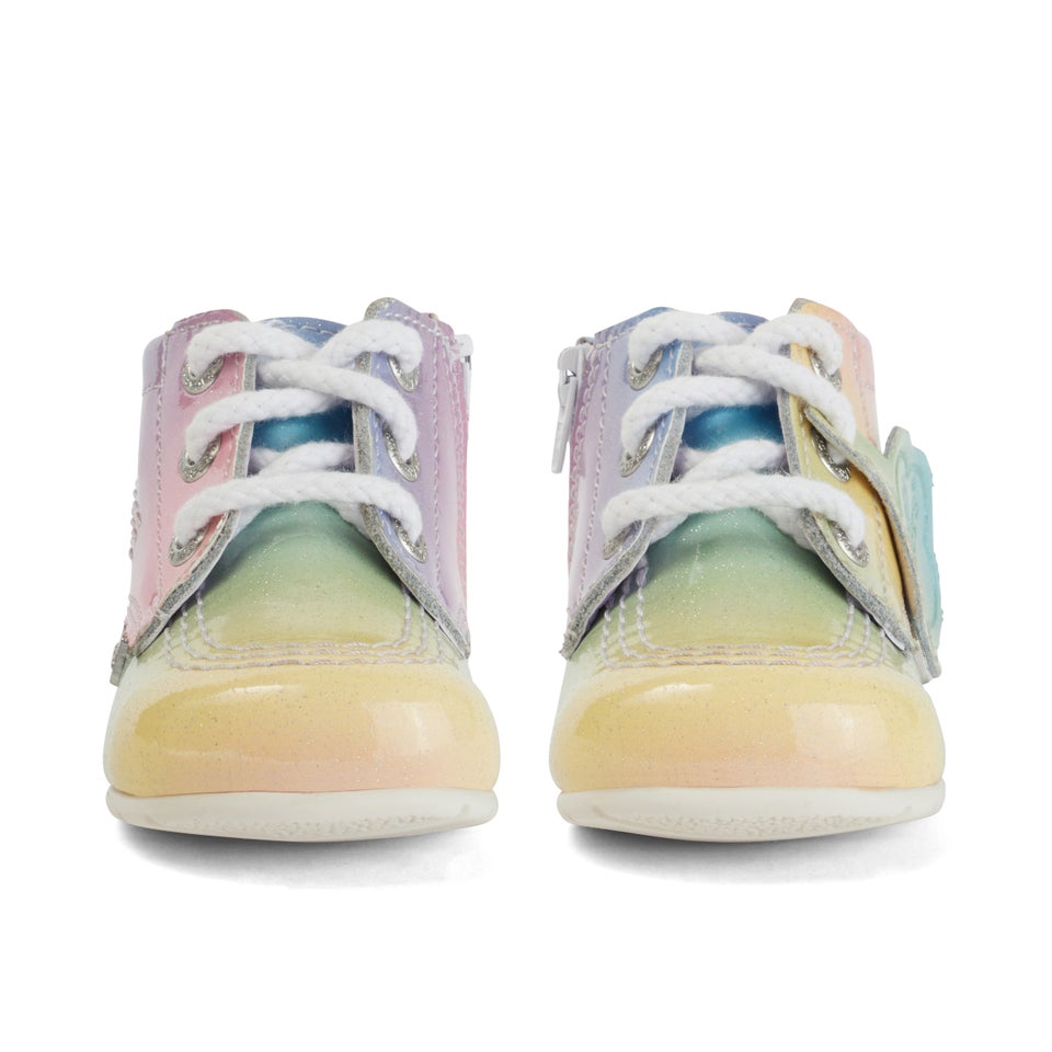 Babies Kick Hi Rainbow Patent Leather Multi