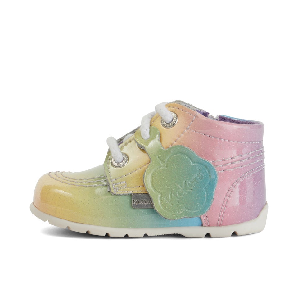 Babies Kick Hi Rainbow Patent Leather Multi