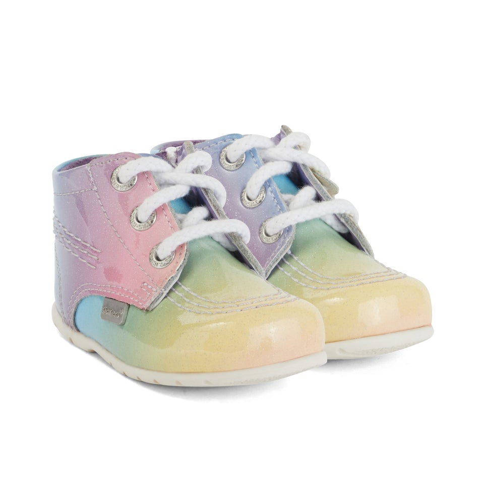 Babies Kick Hi Rainbow Patent Leather Multi