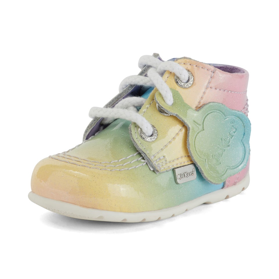 Babies Kick Hi Rainbow Patent Leather Multi