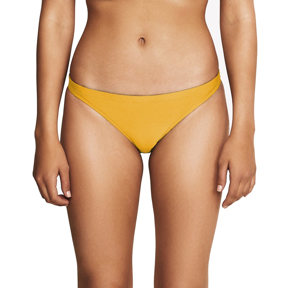 Women's Solid Classic Bikini Bottom Yellow