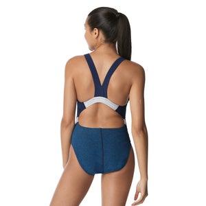Women's Heather Quantum Fusion Splice One Piece Blue
