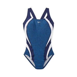 Women's Heather Quantum Fusion Splice One Piece Blue