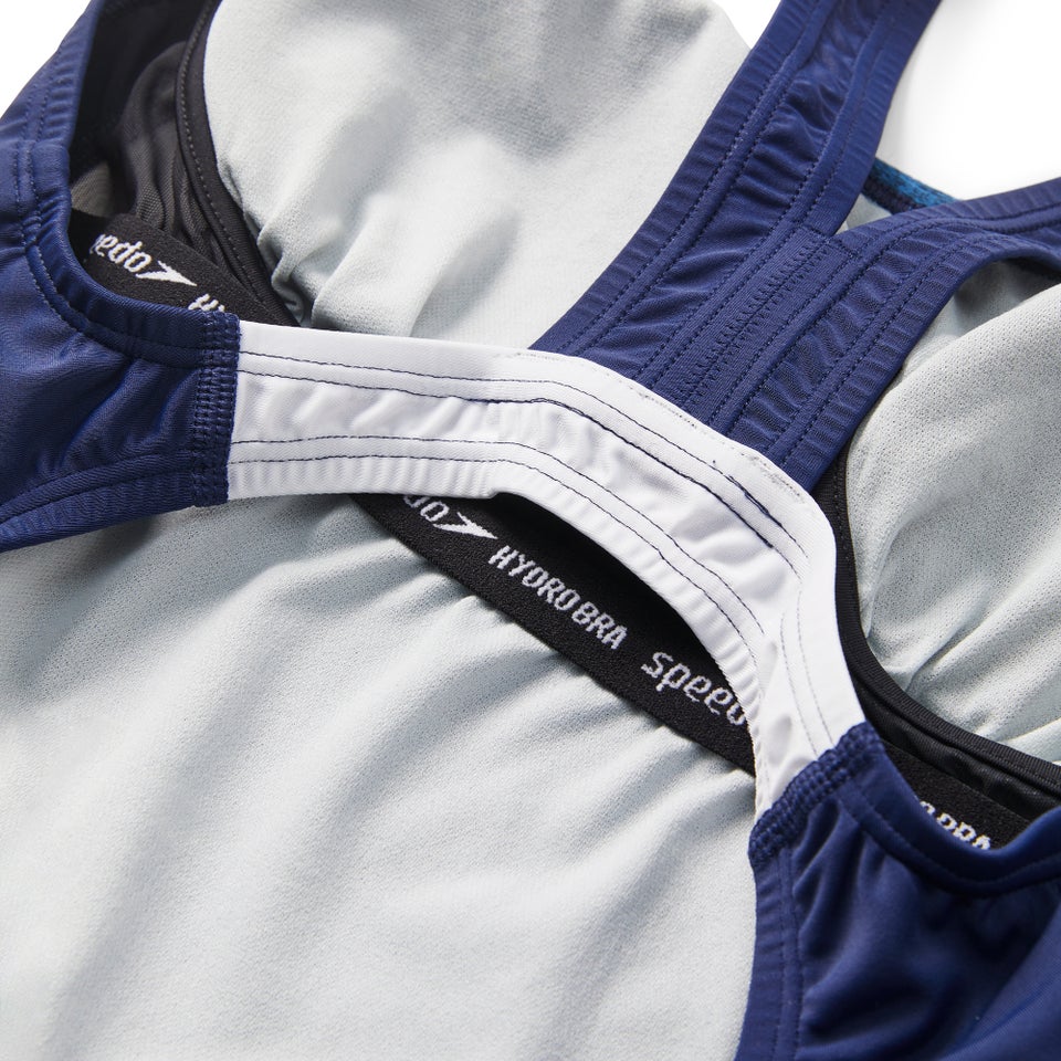 Women's Heather Quantum Fusion Splice One Piece Blue