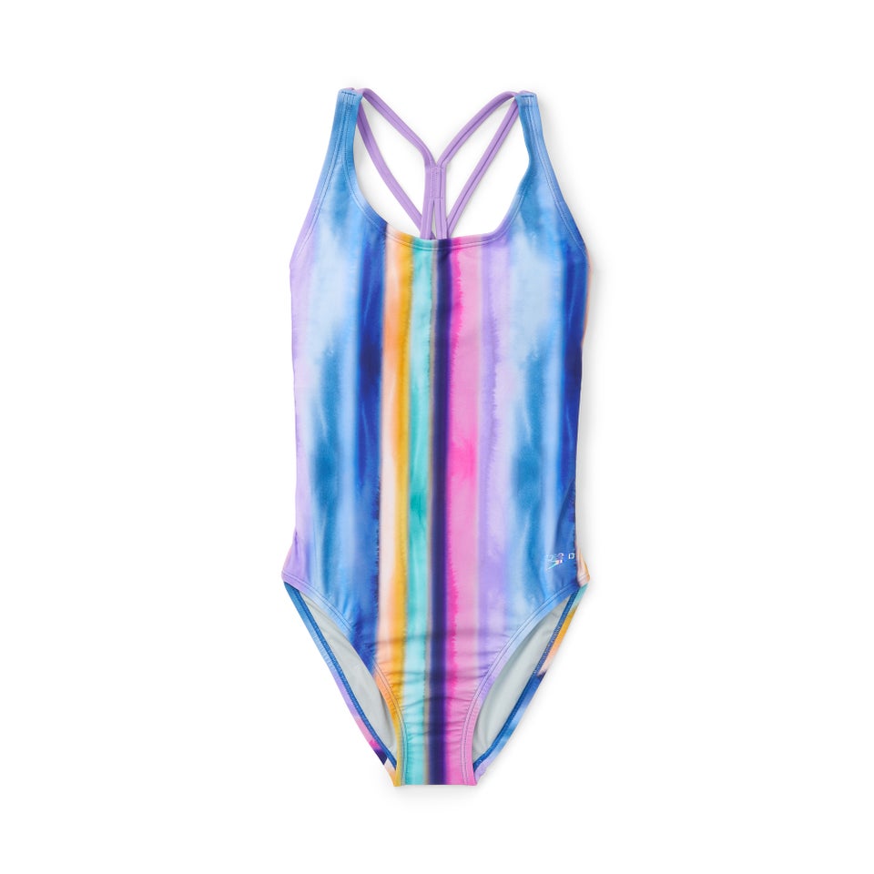 Women's Printed Thin Strap One Piece Blue