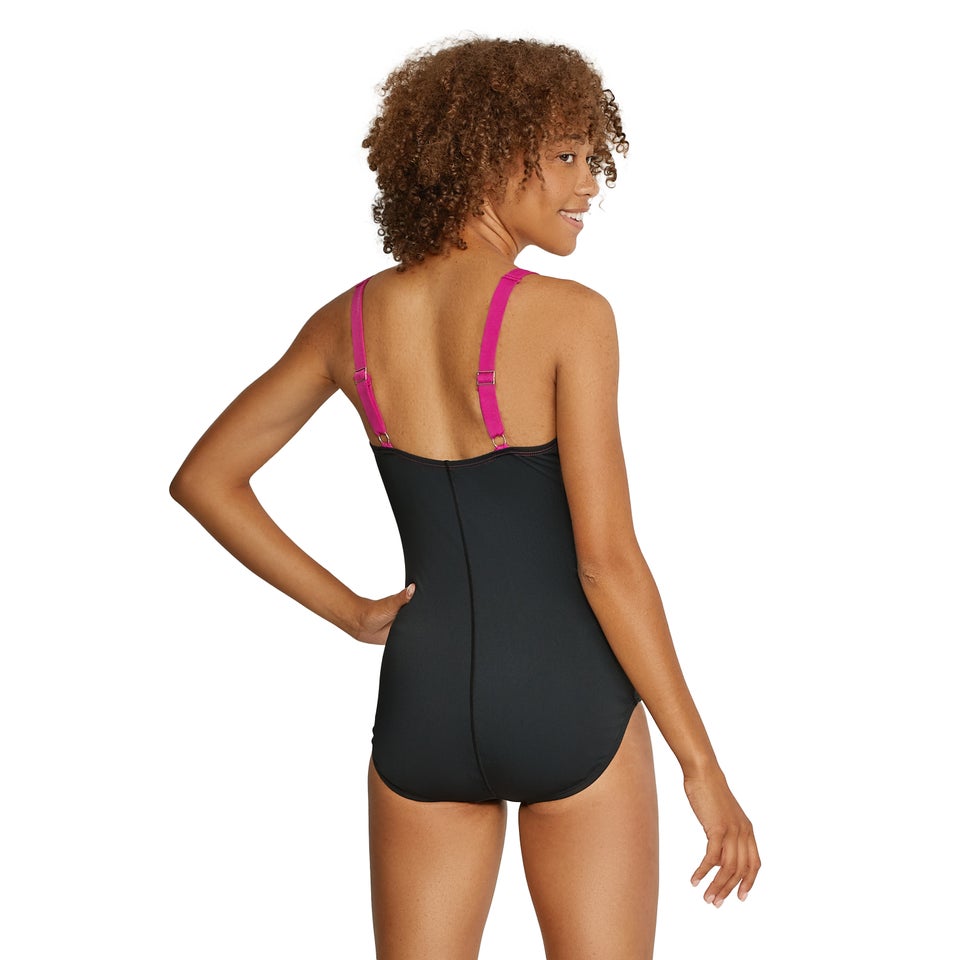 Women's Square Neck One Piece Black