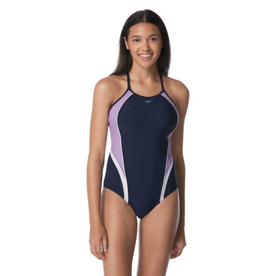 Women's Thin Strap Quantum Fusion One Piece Navy