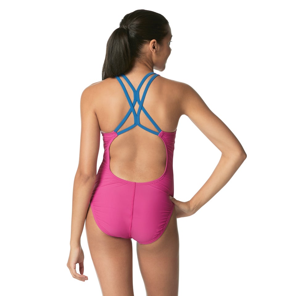 Women's Logo Thin Strap One Piece Purple