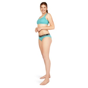 Women's Rib Logo Bikini Top Blue