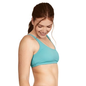 Women's Rib Logo Bikini Top Blue