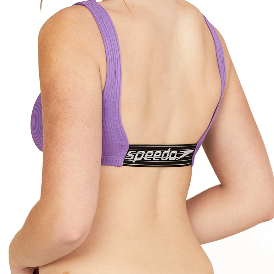Women's Rib Logo Bikini Top Purple