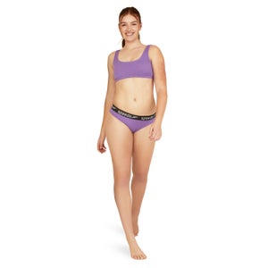 Women's Rib Logo Bikini Top Purple