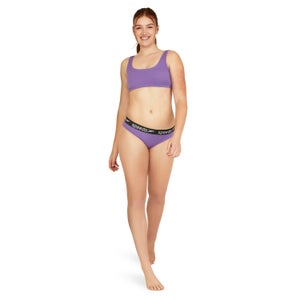 Women's Rib Logo Bikini Bottom Purple